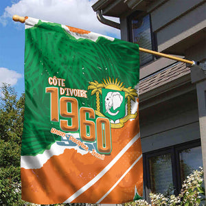 Cote d'Ivoire Independence Day Garden Flag 1960 Proud Coat Of Arms Grunge Style