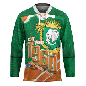 Cote d'Ivoire Independence Day Personalized Hockey Jersey 1960 Proud Coat Of Arms Grunge Style