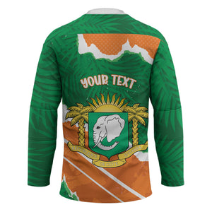 Cote d'Ivoire Independence Day Personalized Hockey Jersey 1960 Proud Coat Of Arms Grunge Style