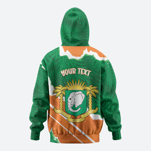 Cote d'Ivoire Independence Day Personalized Hoodie 1960 Proud Coat Of Arms Grunge Style