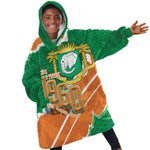 Cote d'Ivoire Independence Day Personalized Kid Wearable Blanket Hoodie 1960 Proud Coat Of Arms Grunge Style