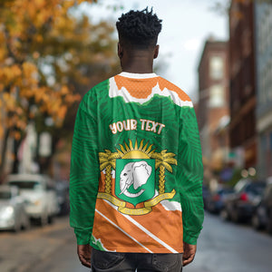 Cote d'Ivoire Independence Day Personalized Long Sleeve Shirt 1960 Proud Coat Of Arms Grunge Style
