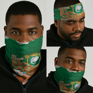 Cote d'Ivoire Independence Day Neck Gaiter 1960 Proud Coat Of Arms Grunge Style