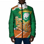 Cote d'Ivoire Independence Day Personalized Padded Jacket 1960 Proud Coat Of Arms Grunge Style