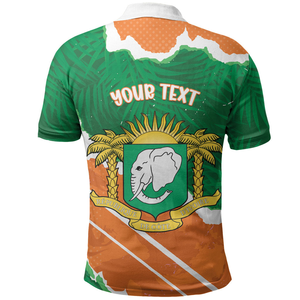 Cote d'Ivoire Independence Day Personalized Polo Shirt 1960 Proud Coat Of Arms Grunge Style