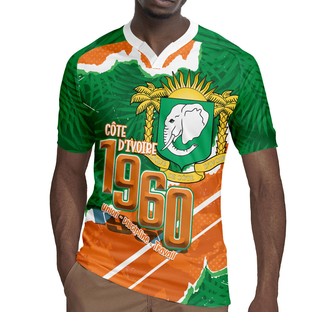 Cote d'Ivoire Independence Day Personalized Rugby Jersey 1960 Proud Coat Of Arms Grunge Style