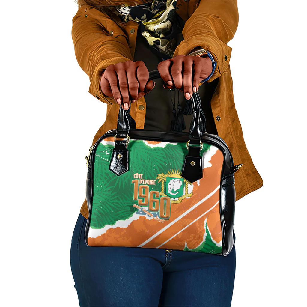 Cote d'Ivoire Independence Day Shoulder Handbag 1960 Proud Coat Of Arms Grunge Style