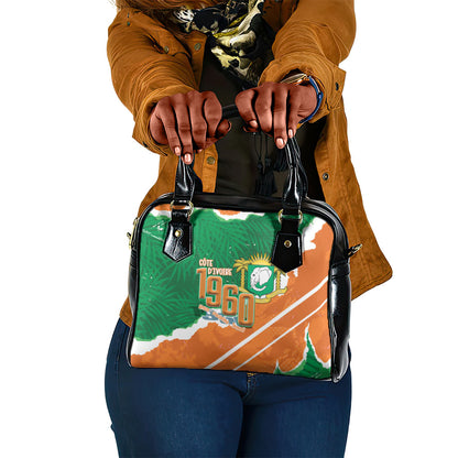 Cote d'Ivoire Independence Day Shoulder Handbag 1960 Proud Coat Of Arms Grunge Style