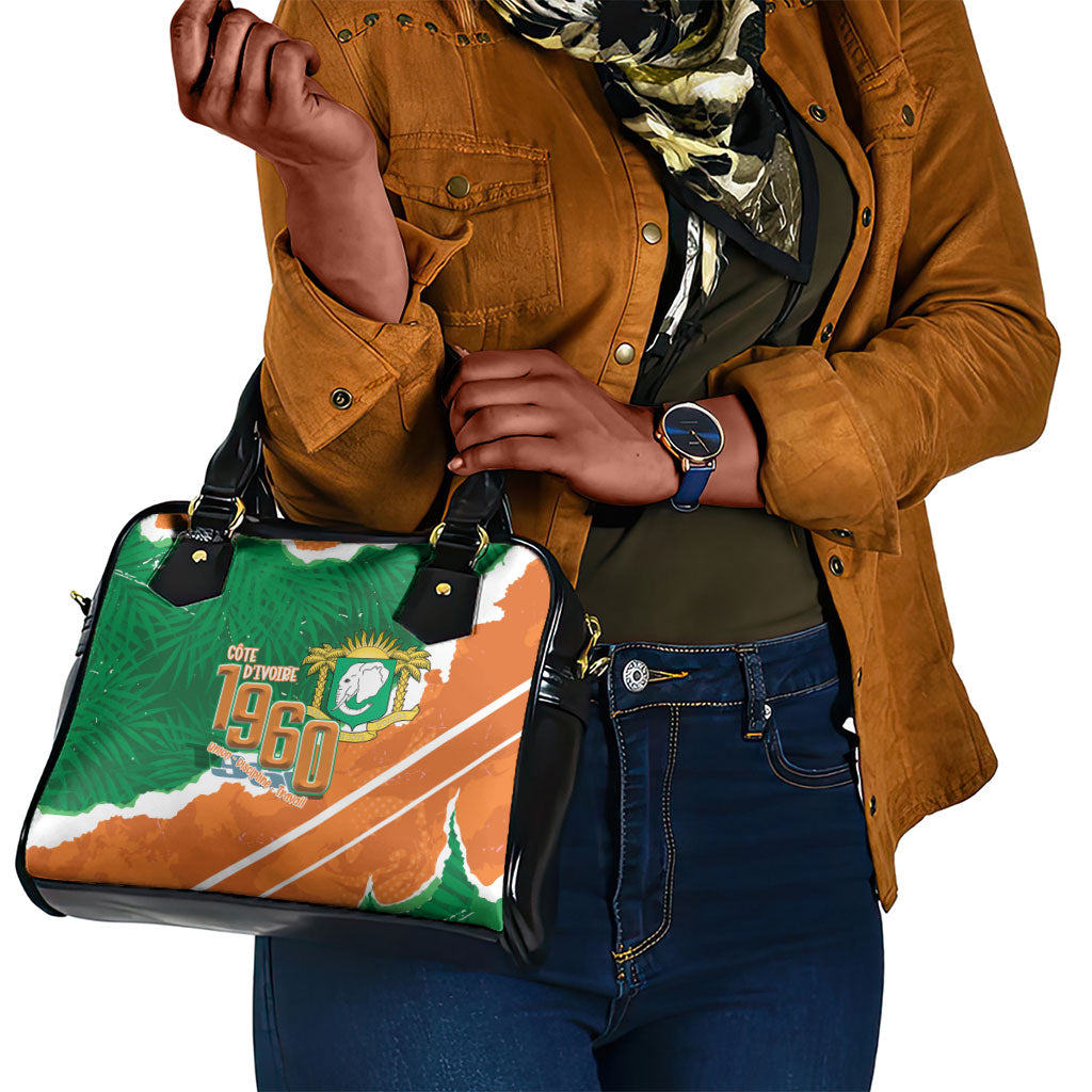 Cote d'Ivoire Independence Day Shoulder Handbag 1960 Proud Coat Of Arms Grunge Style