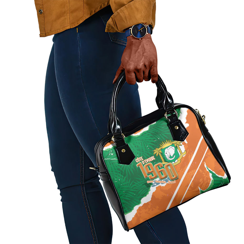 Cote d'Ivoire Independence Day Shoulder Handbag 1960 Proud Coat Of Arms Grunge Style