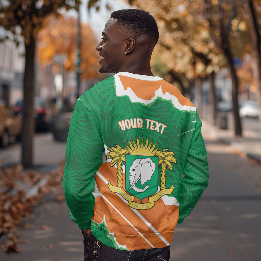 Cote d'Ivoire Independence Day Personalized Sweatshirt 1960 Proud Coat Of Arms Grunge Style