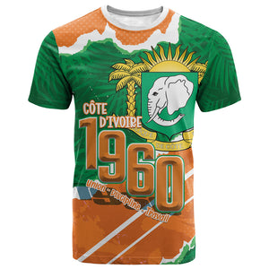 Cote d'Ivoire Independence Day Personalized T shirt 1960 Proud Coat Of Arms Grunge Style