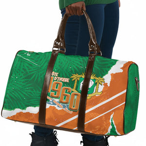 Cote d'Ivoire Independence Day Travel Bag 1960 Proud Coat Of Arms Grunge Style