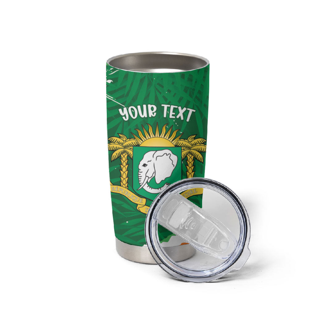 Cote d'Ivoire Independence Day Personalized Tumbler Cup 1960 Proud Coat Of Arms Grunge Style