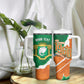 Cote d'Ivoire Independence Day Personalized Tumbler With Handle 1960 Proud Coat Of Arms Grunge Style