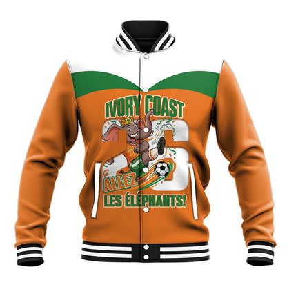 Custom Cote d'Ivoire 2026 Football Baseball Jacket Allez Les Elephant