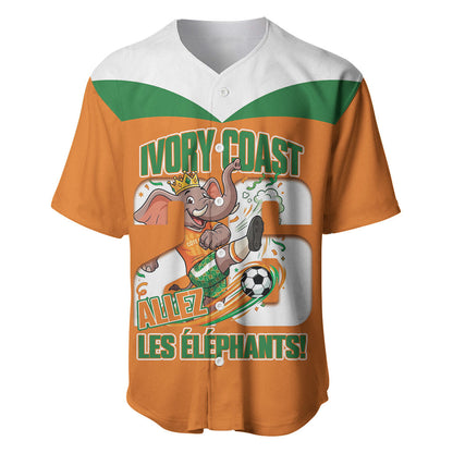 Custom Cote d'Ivoire 2026 Football Baseball Jersey Allez Les Elephant