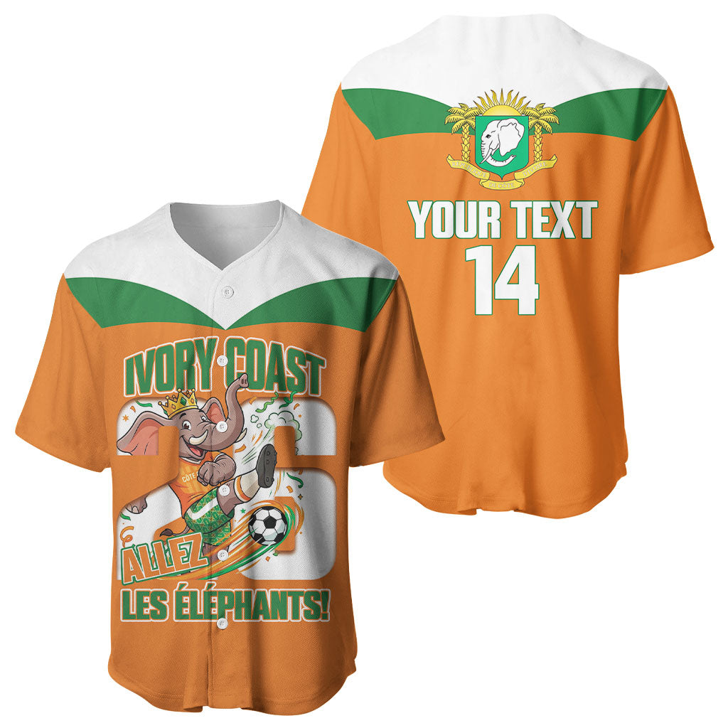 Custom Cote d'Ivoire 2026 Football Baseball Jersey Allez Les Elephant
