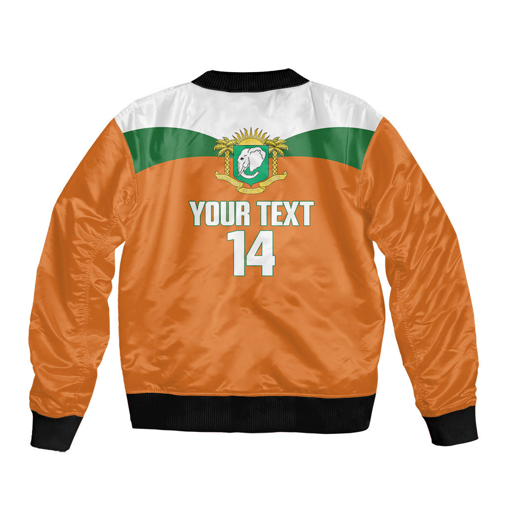 Custom Cote d'Ivoire 2026 Football Bomber Jacket Allez Les Elephant