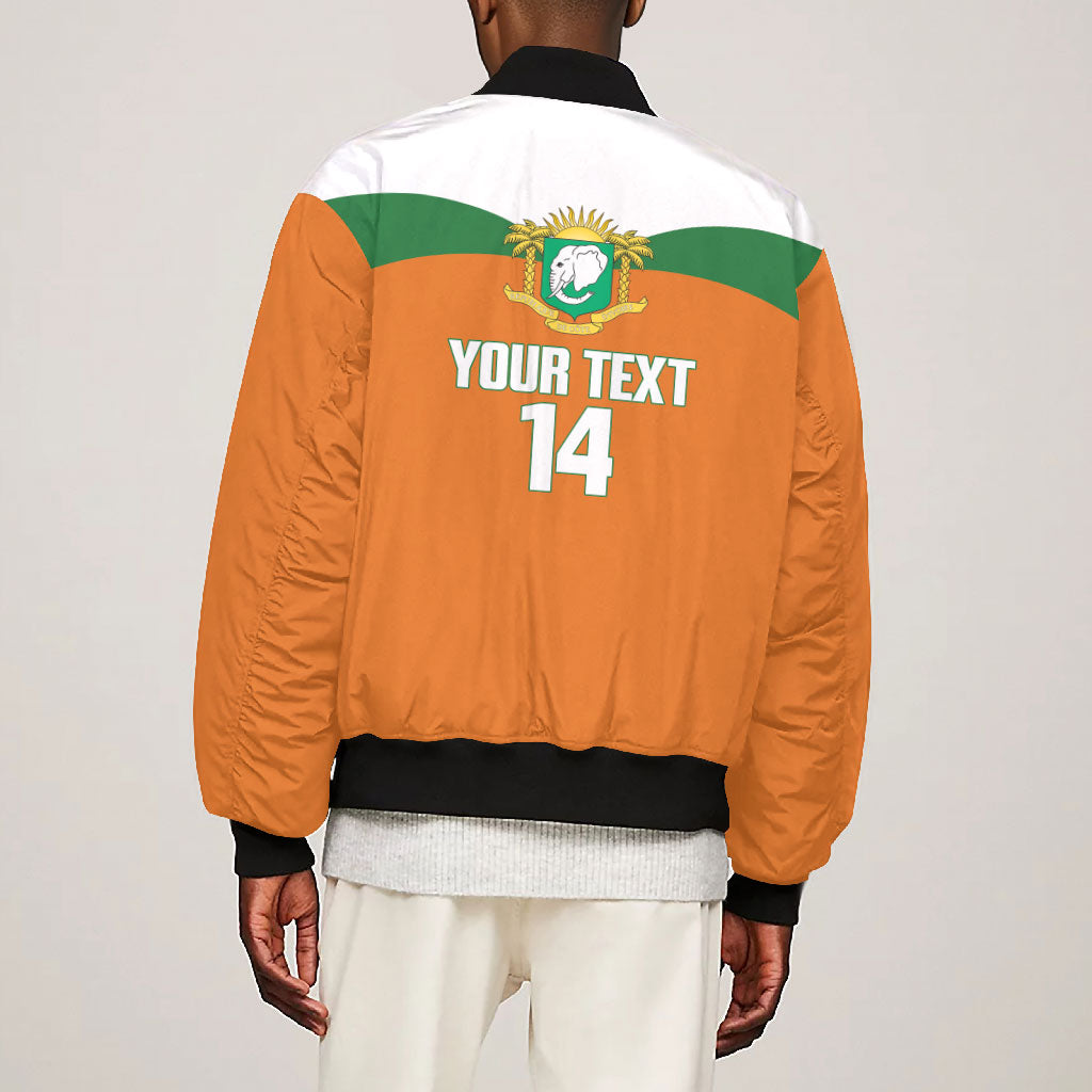 Custom Cote d'Ivoire 2026 Football Bomber Jacket Allez Les Elephant
