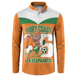 Custom Cote d'Ivoire 2026 Football Button Sweatshirt Allez Les Elephant