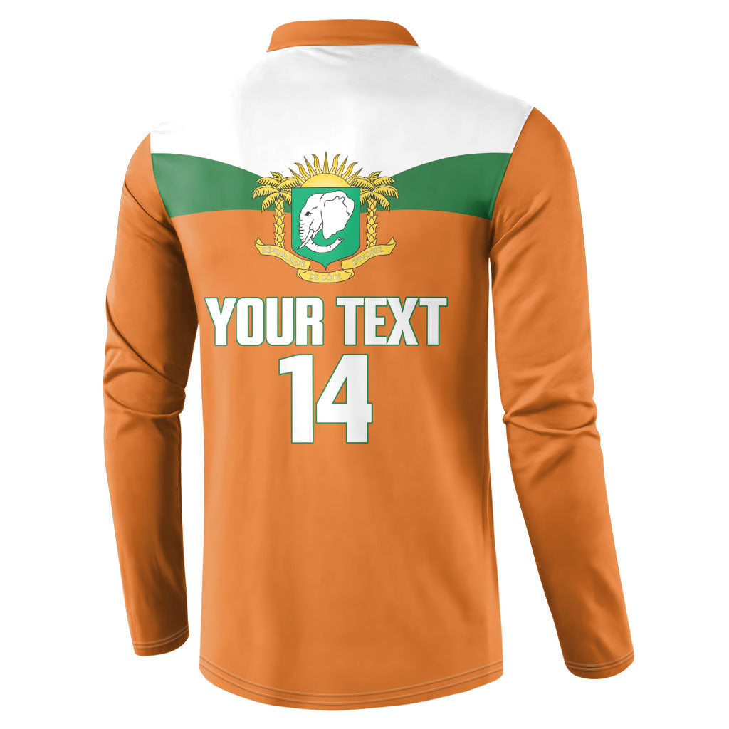 Custom Cote d'Ivoire 2026 Football Button Sweatshirt Allez Les Elephant