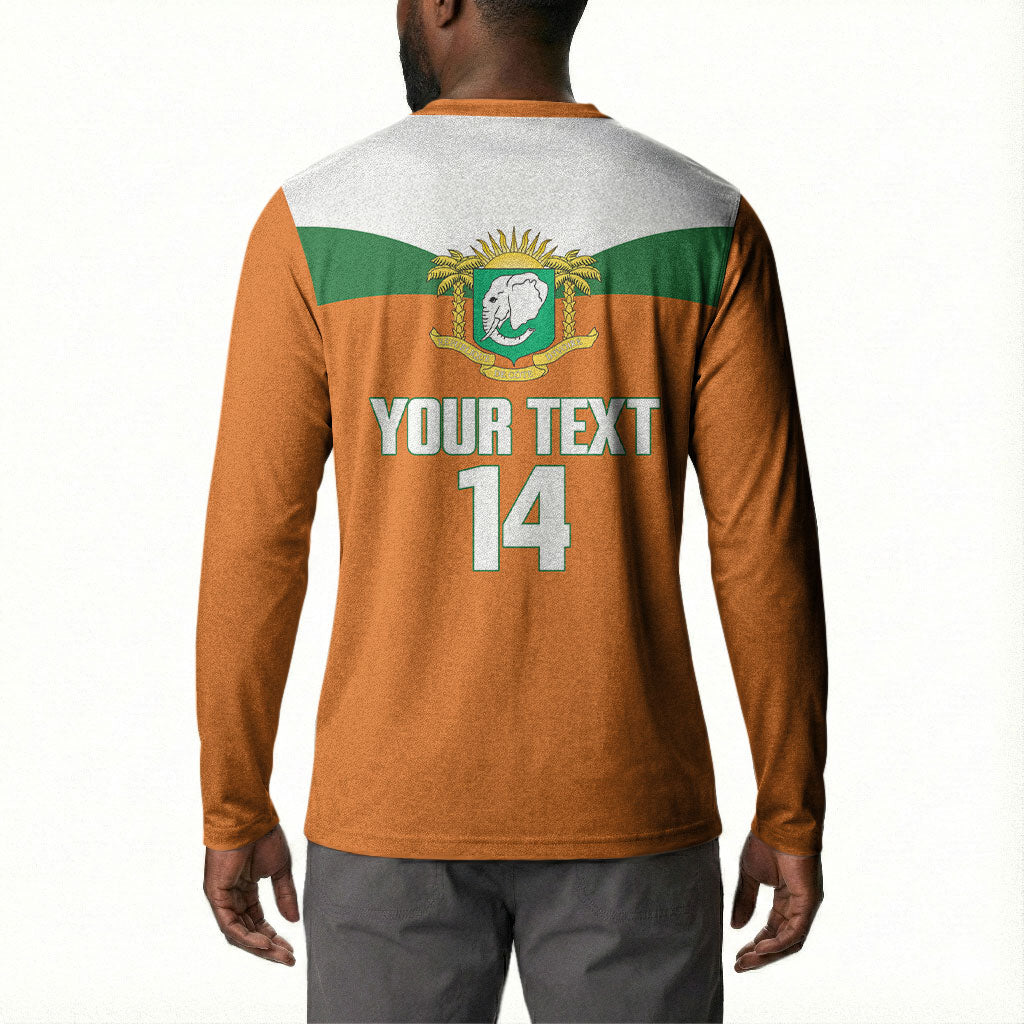 Custom Cote d'Ivoire 2026 Football Button Sweatshirt Allez Les Elephant