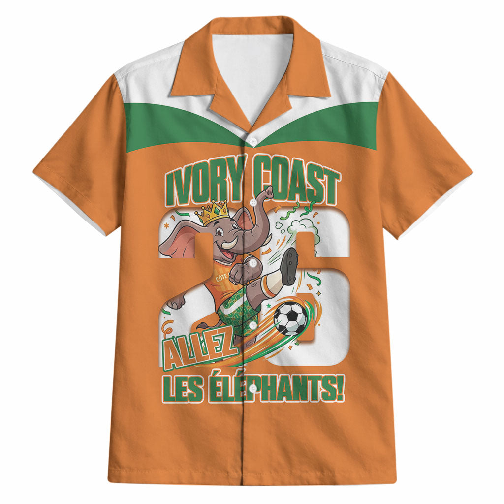 Custom Cote d'Ivoire 2026 Football Hawaiian Shirt Allez Les Elephant