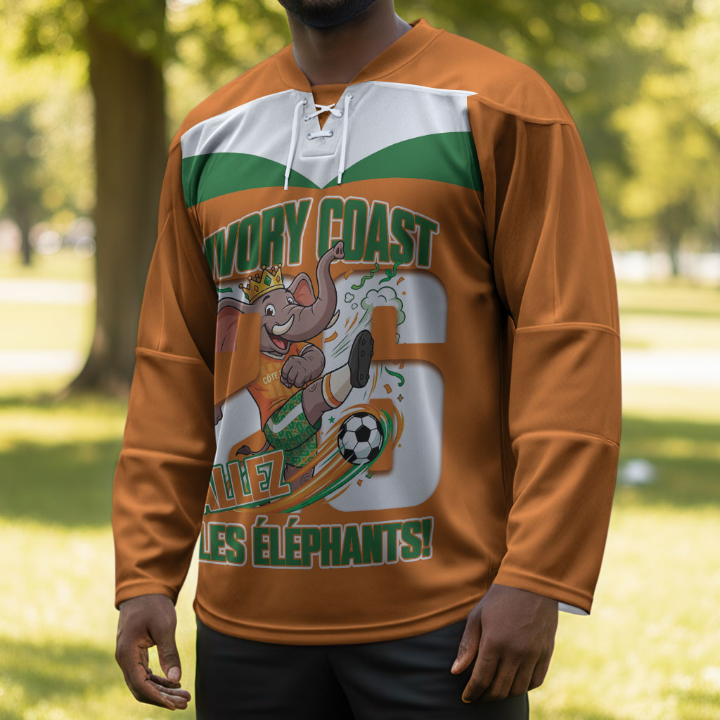 Custom Cote d'Ivoire 2026 Football Hockey Jersey Allez Les Elephant