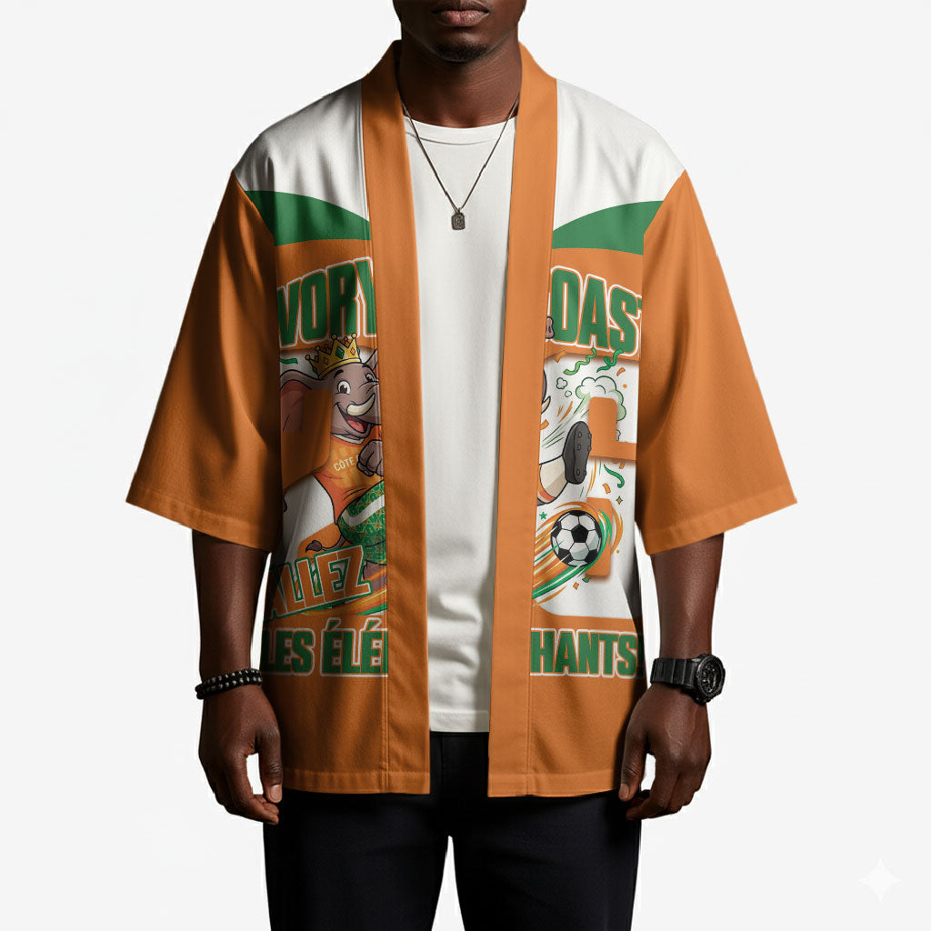 Custom Cote d'Ivoire 2026 Football Kimono Allez Les Elephant