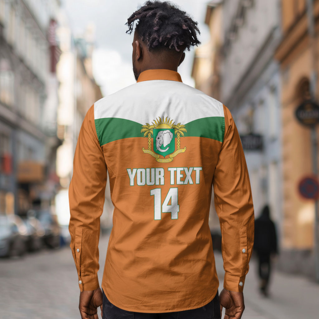 Custom Cote d'Ivoire 2026 Football Long Sleeve Button Shirt Allez Les Elephant