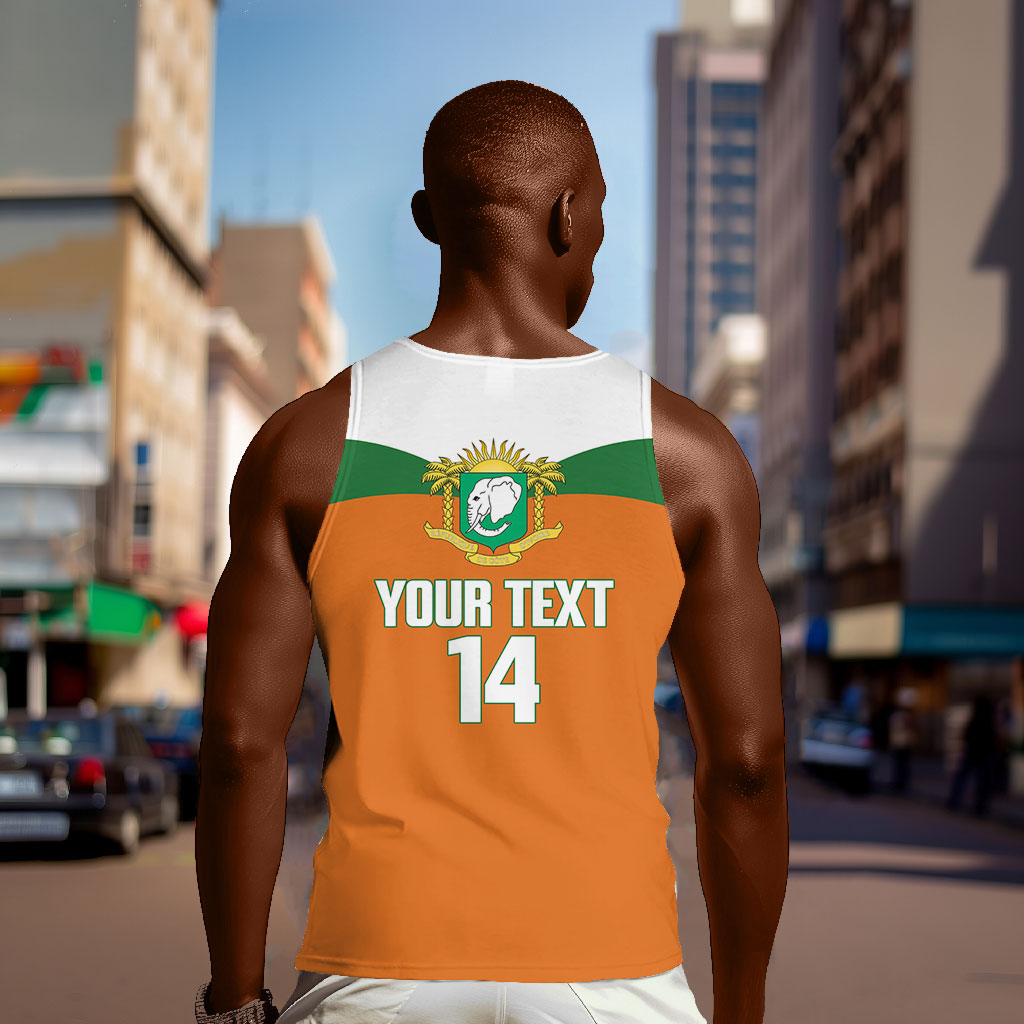 Custom Cote d'Ivoire 2026 Football Men Tank Top Allez Les Elephant