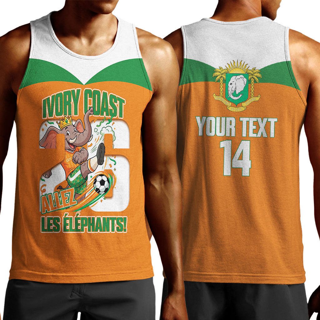 Custom Cote d'Ivoire 2026 Football Men Tank Top Allez Les Elephant