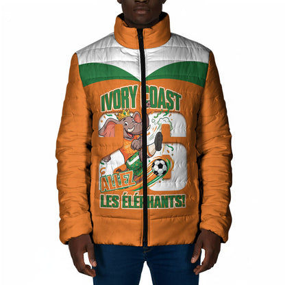 Custom Cote d'Ivoire 2026 Football Padded Jacket Allez Les Elephant