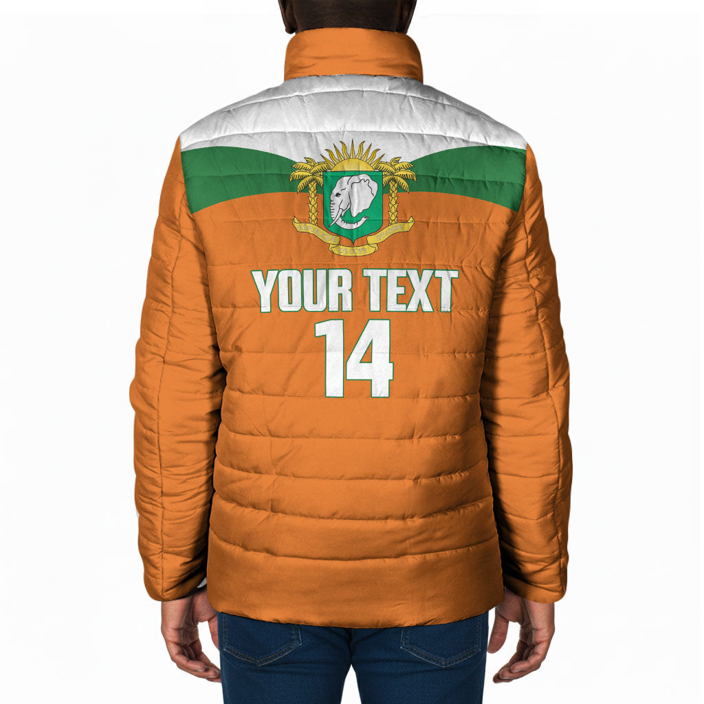 Custom Cote d'Ivoire 2026 Football Padded Jacket Allez Les Elephant