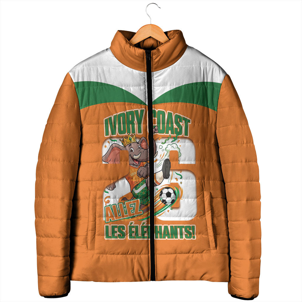 Custom Cote d'Ivoire 2026 Football Padded Jacket Allez Les Elephant