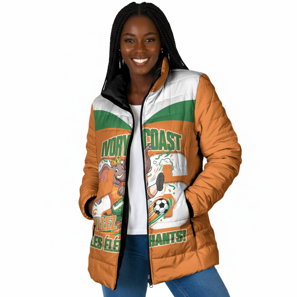 Custom Cote d'Ivoire 2026 Football Padded Jacket Allez Les Elephant