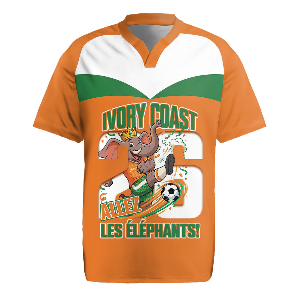 Custom Cote d'Ivoire 2026 Football Rugby Jersey Allez Les Elephant