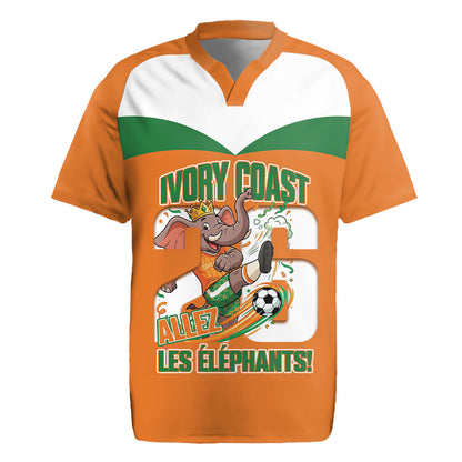 Custom Cote d'Ivoire 2026 Football Rugby Jersey Allez Les Elephant