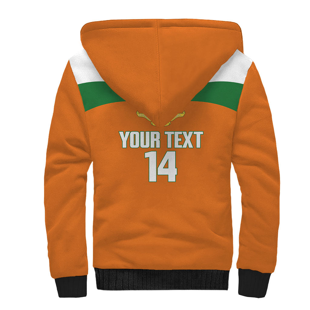 Custom Cote d'Ivoire 2026 Football Sherpa Hoodie Allez Les Elephant