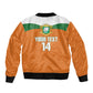 Custom Cote d'Ivoire 2026 Football Sleeve Zip Bomber Jacket Allez Les Elephant