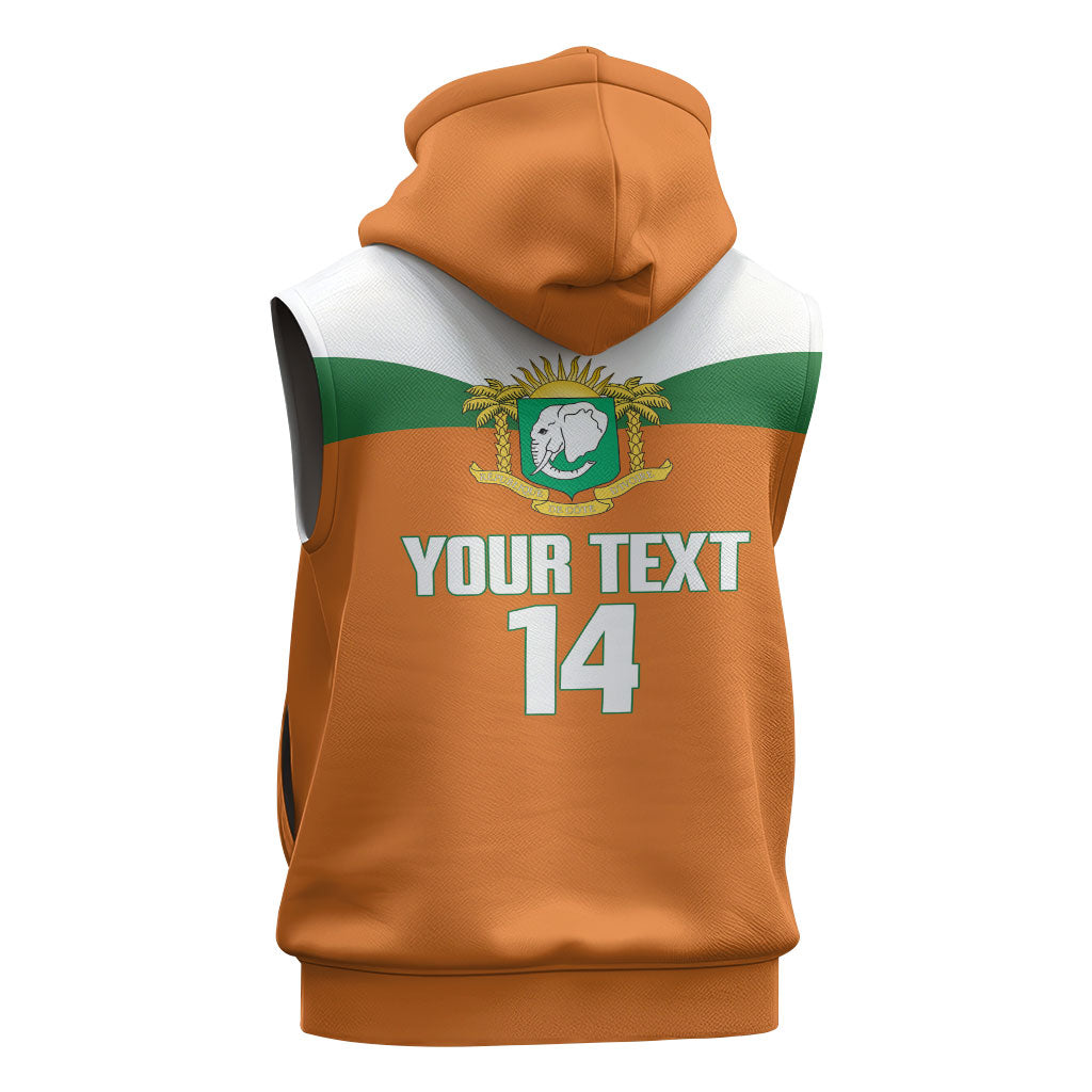 Custom Cote d'Ivoire 2026 Football Sleeveless Hoodie Allez Les Elephant