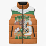 Custom Cote d'Ivoire 2026 Football Sleeveless Puffer Jacket Allez Les Elephant