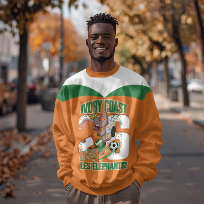 Custom Cote d'Ivoire 2026 Football Sweatshirt Allez Les Elephant