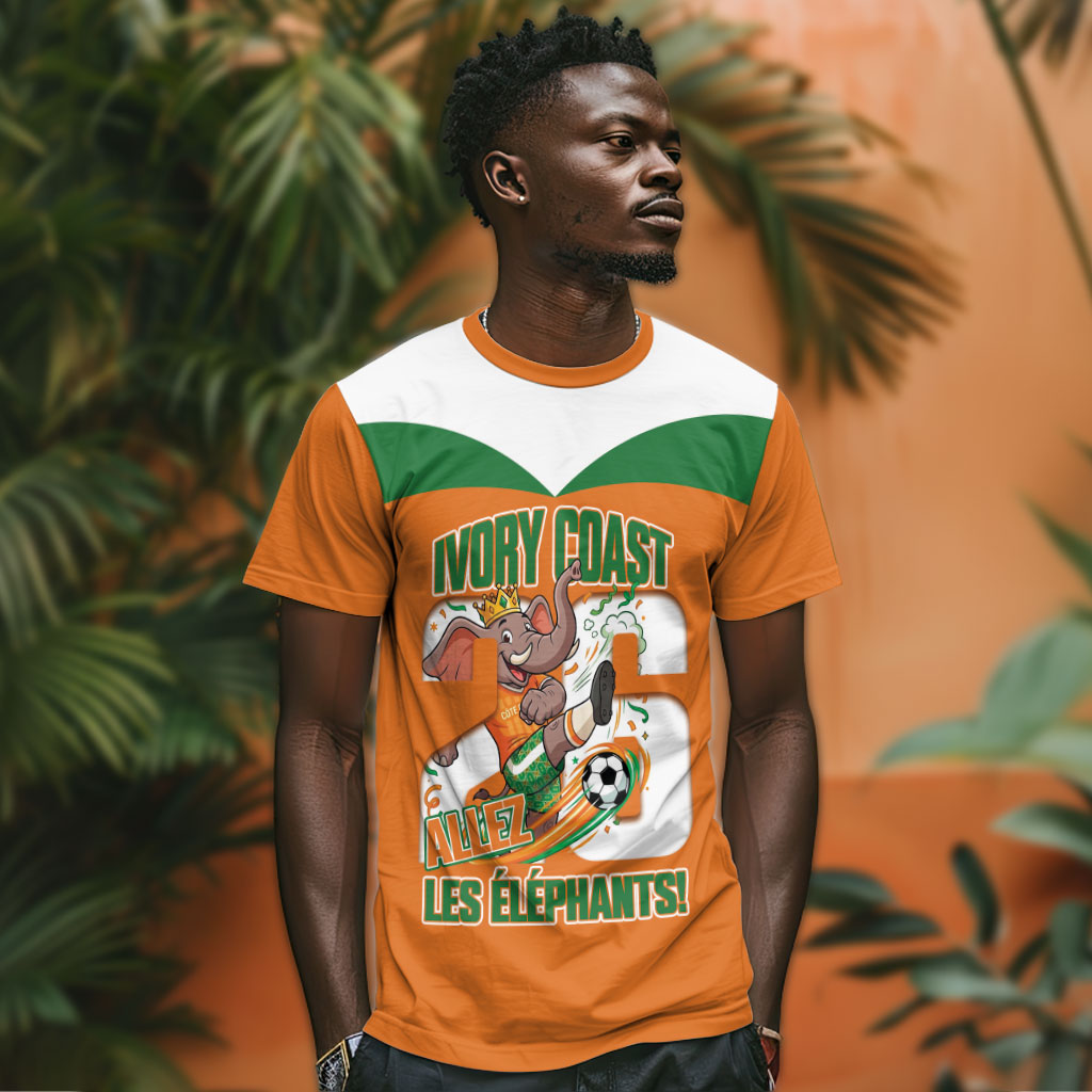Custom Cote d'Ivoire 2026 Football T shirt Allez Les Elephant