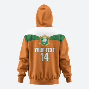 Custom Cote d'Ivoire 2026 Football Zip Hoodie Allez Les Elephant