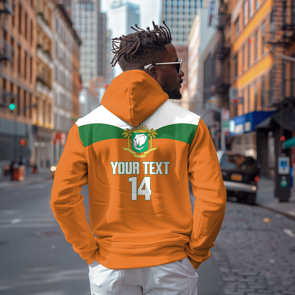 Custom Cote d'Ivoire 2026 Football Zip Hoodie Allez Les Elephant