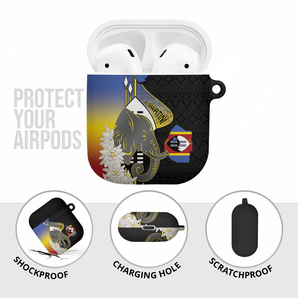 Eswatini Independence Day AirPods Case Swaziland Nguni Shield African Pattern