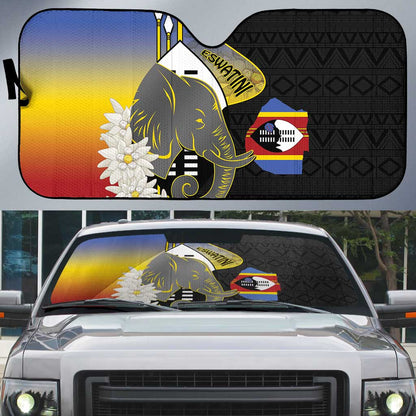 Eswatini Independence Day Auto Sun Shade Swaziland Nguni Shield African Pattern