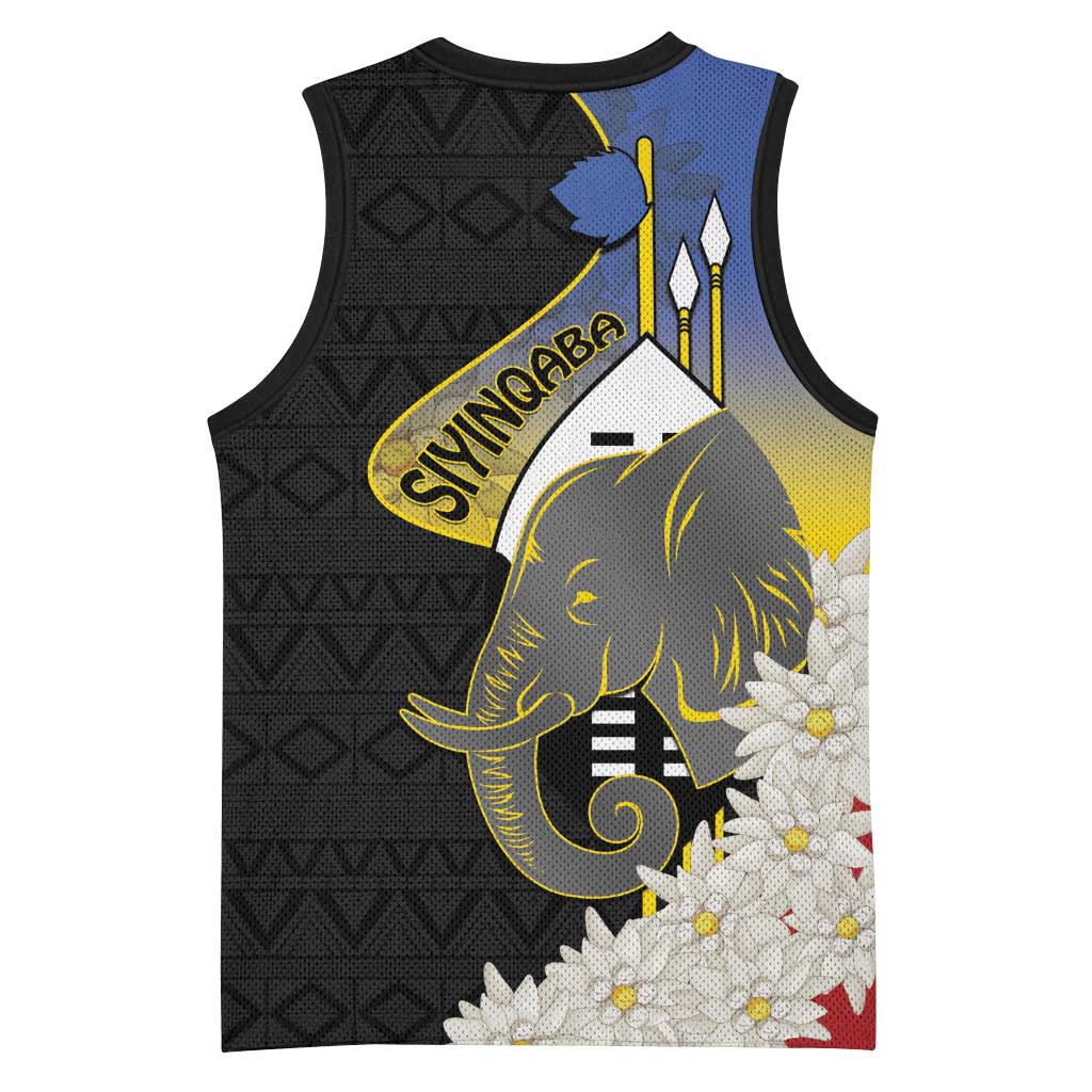 Afro Swaziland Somhlolo Day Basketball Jersey Nguni Shield African Pattern LT14
